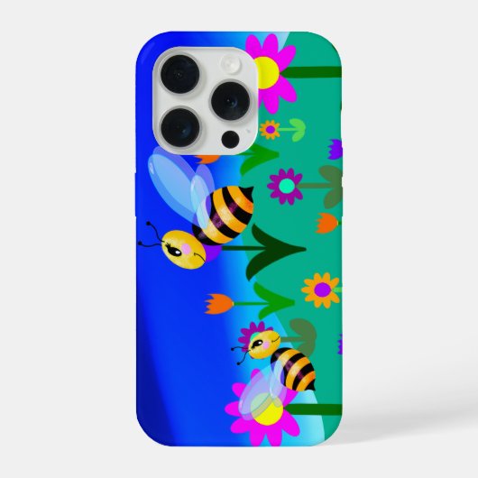 Abeilles heureuses dans un champ de fleurs (Verso)