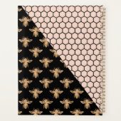 Abeilles noires et d'or et monogramme d'abeille ro (Dos)