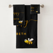 Abeilles noires joyeux bosse abeilles doux miel mo (En situation)