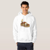 Abeilles Sur Deux Biscuits Mens Sweat - shirt à ca (Devant entier)