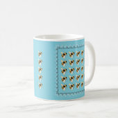 Abeilles sur Mug Bleu (Devant droit)