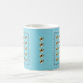 Abeilles sur Mug Bleu (Centre)