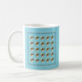 Abeilles sur Mug Bleu (Gauche)