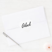Abel-naam Hart Sticker (Envelop)