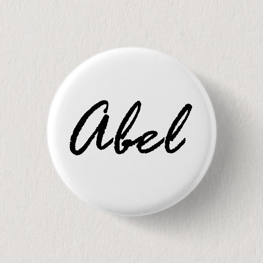 Abel-naam Ronde Button 3,2 Cm (Voorkant)