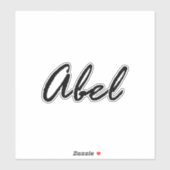 Abel-naam Sticker (Vel)