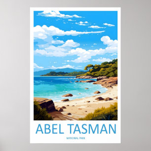 Abel Tasman Reis Vintage Poster Nationaal Ski