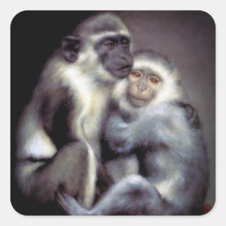 Abelard en Heloise Vierkante Sticker