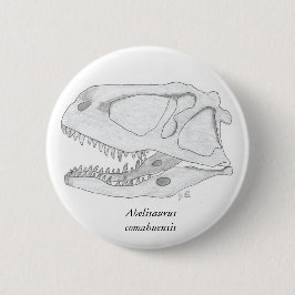 Abelisaurus comahuensis schedelknop ronde button 5,7 cm