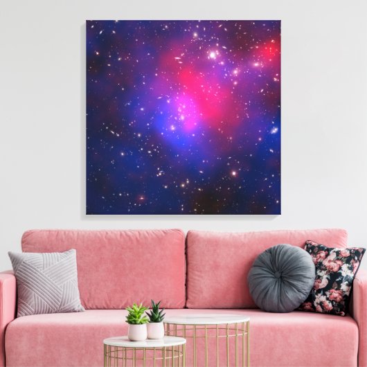 Abell 2744, Pandora's Cluster. Canvas Afdruk (Insitu (Woonkamer))