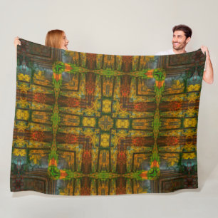 Abenaki Native Forest Spirit Mandala Fleece Deken