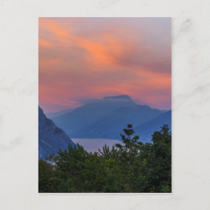 Abendstimmung am Gardasee Briefkaart