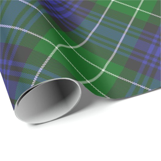 Abercrombie Blue Green Tartan Pset Scottish Cadeaupapier (Rol Hoek)