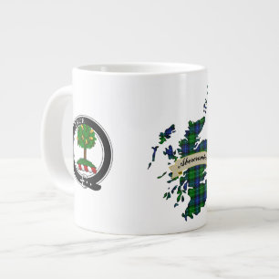 Abercrombie Clan Badge & Tartan Kaart Extra Grote Beker