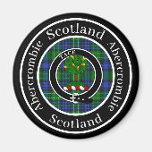 Abercrombie Clan Badge & Tartan Magneet (Voorkant)