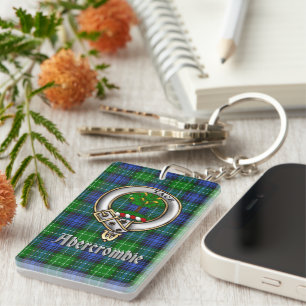 Abercrombie Clan Badge/Tartan Rechthoek Sleutelhanger