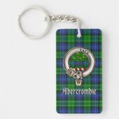 Abercrombie Clan Badge/Tartan Rechthoek Sleutelhanger (Voorkant)
