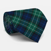 Abercrombie Clan Tartan Blue en Green Pset Stropdas (Opgerold)