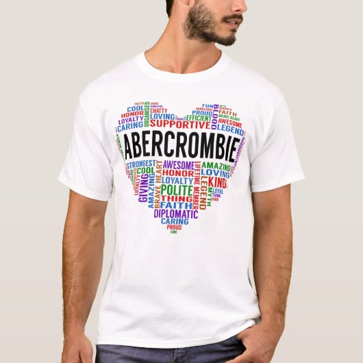 ABERCROMBIE Legend Heart T-shirt (Voorkant)