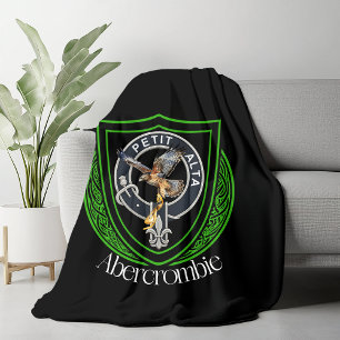 Abercrombie Schotse Clan Crest Fleece Deken
