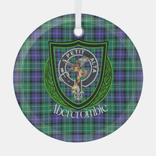 Abercrombie Schotse Clan Tartan & Crest Glas Ornament