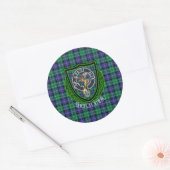 Abercrombie Schotse Clan Tartan & Crest Ronde Sticker (Envelop)