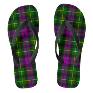 Abercrombie Tartan Paarse & Groene Volwassen Teens Teenslippers