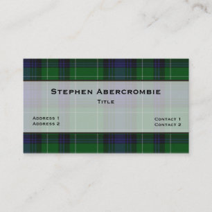 Abercrombie Tartan Plaid Custom Visitekaartje
