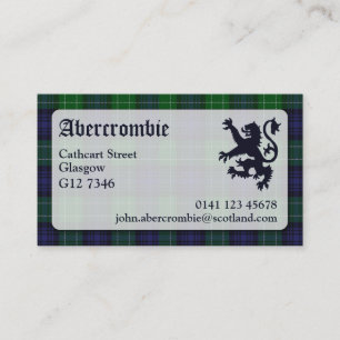Abercrombie Tartan Visitekaartje