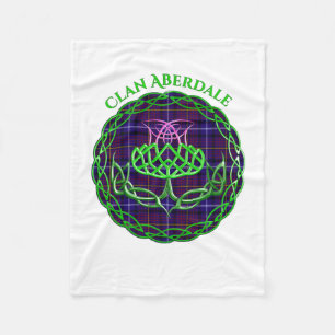 Aberdale Scottish Tartan Celtic Thistle Fleece Deken