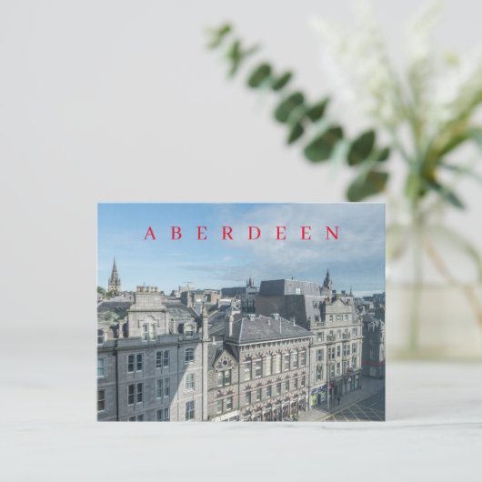 Aberdeen Castle Street ansichtkaart Briefkaart (Staand voorkant)