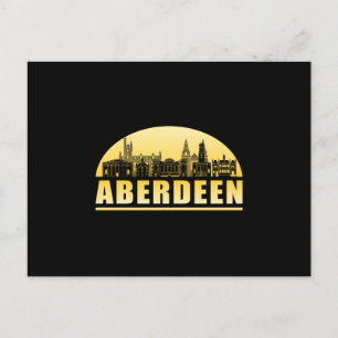 Aberdeen City Cityscape Skyline Grappig geschenk i Briefkaart