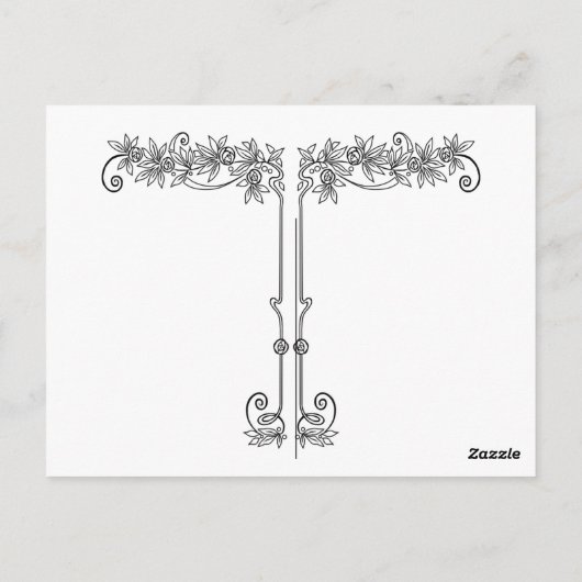 ABERDEEN HEIRLOOM, LACE & DAMASK: VICTORIAANS PINK BRIEFKAART (Achterkant)