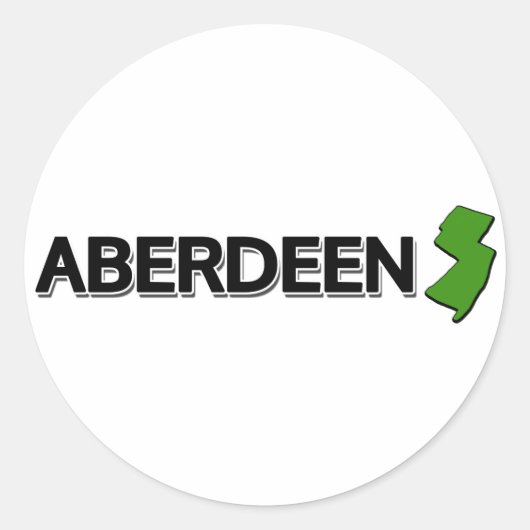 Aberdeen, New Jersey Ronde Sticker (Voorkant)