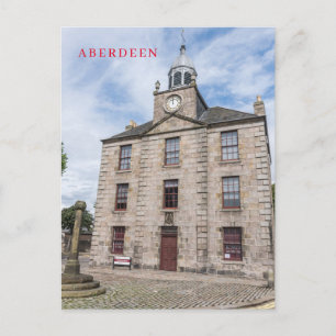 Aberdeen Old Townhouse-ansicht op ansichtkaart Briefkaart