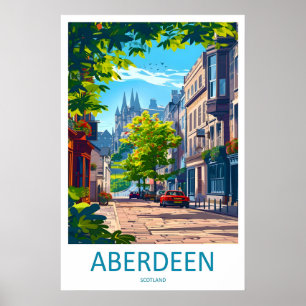 Aberdeen Reizen Ski Nationaal Poster Park Vintage