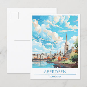 Aberdeen Schotland Vintage Travel Briefkaart