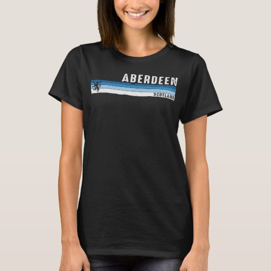 Aberdeen Scotland Scottish Pride Iconic Souvenir G T-shirt (Voorkant)