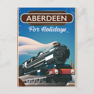 Aberdeen Scotland treinreisposter Briefkaart