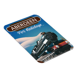 Aberdeen Scotland  treinreisposter Magneet