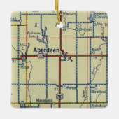 Aberdeen SD 50's Map Keramisch Ornament (Voorkant)