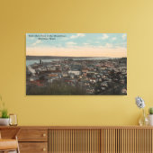 Aberdeen, WA - Bird's Eye Uitzicht of Waterfront Canvas Afdruk (Insitu (Woonkamer))