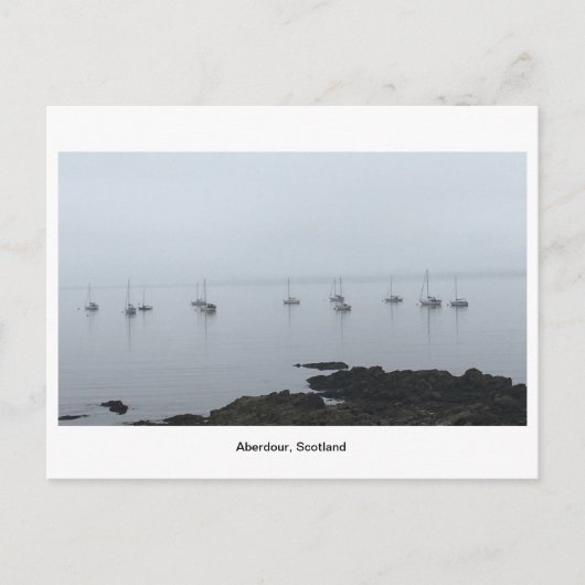 Aberdour - Boats in mist Briefkaart (Voorkant)