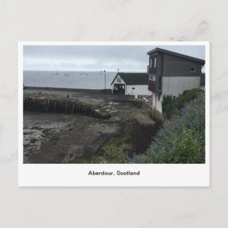 Aberdour Harbor Buildings - Cloudy Morning Briefkaart