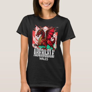 Abergele Wales Welshe vlag Y Ddraig Goch Draak T-shirt