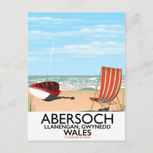 Abersoch Llanengan in Gwynedd, Wales reisposter Briefkaart