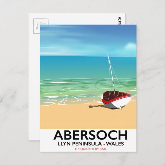 Abersoch, Llyn Peninsula Wales poster Briefkaart (Voorkant / Achterkant)