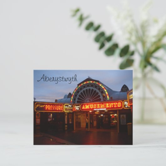 Aberystwyth Pijler Briefkaart (Staand voorkant)