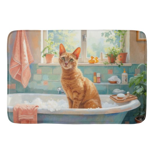 Abessijnse kat bad decor badmat (Voorkant)