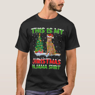 Abessijnse kattenkerstboomverlichting Dit is mijn  T-shirt